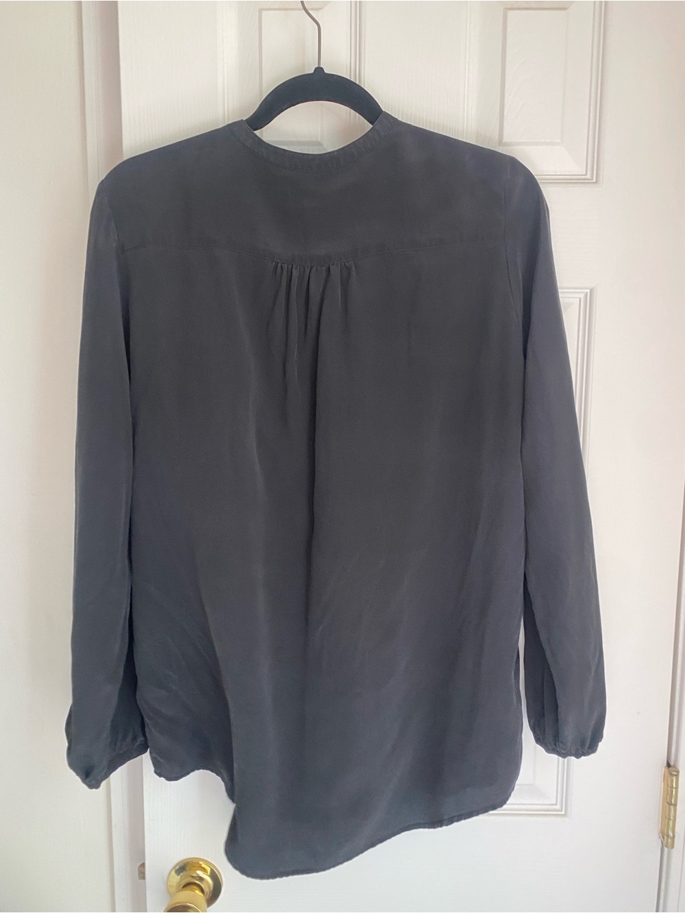 Black Filippa K 100% silk Button-Front Shirt Jacket - Picture 4 of 4